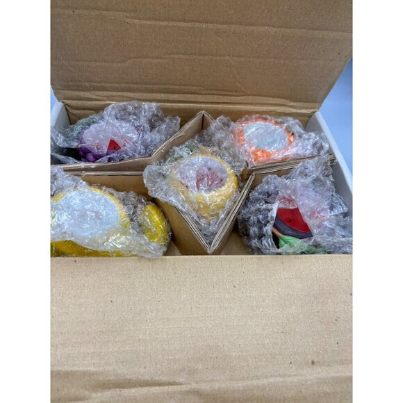 Partylite 5 Pc Ceramic Harvest Medley Candle Holders Grapes Apple Pumpkin Pear - Picture 9 of 10